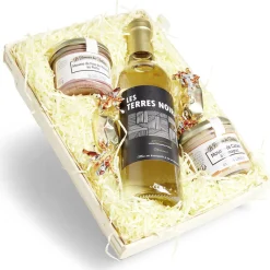 Panier gourmand 1 bouteille vin blanc/2 pâtés/2 papillotes chocolat-Gifi Discount