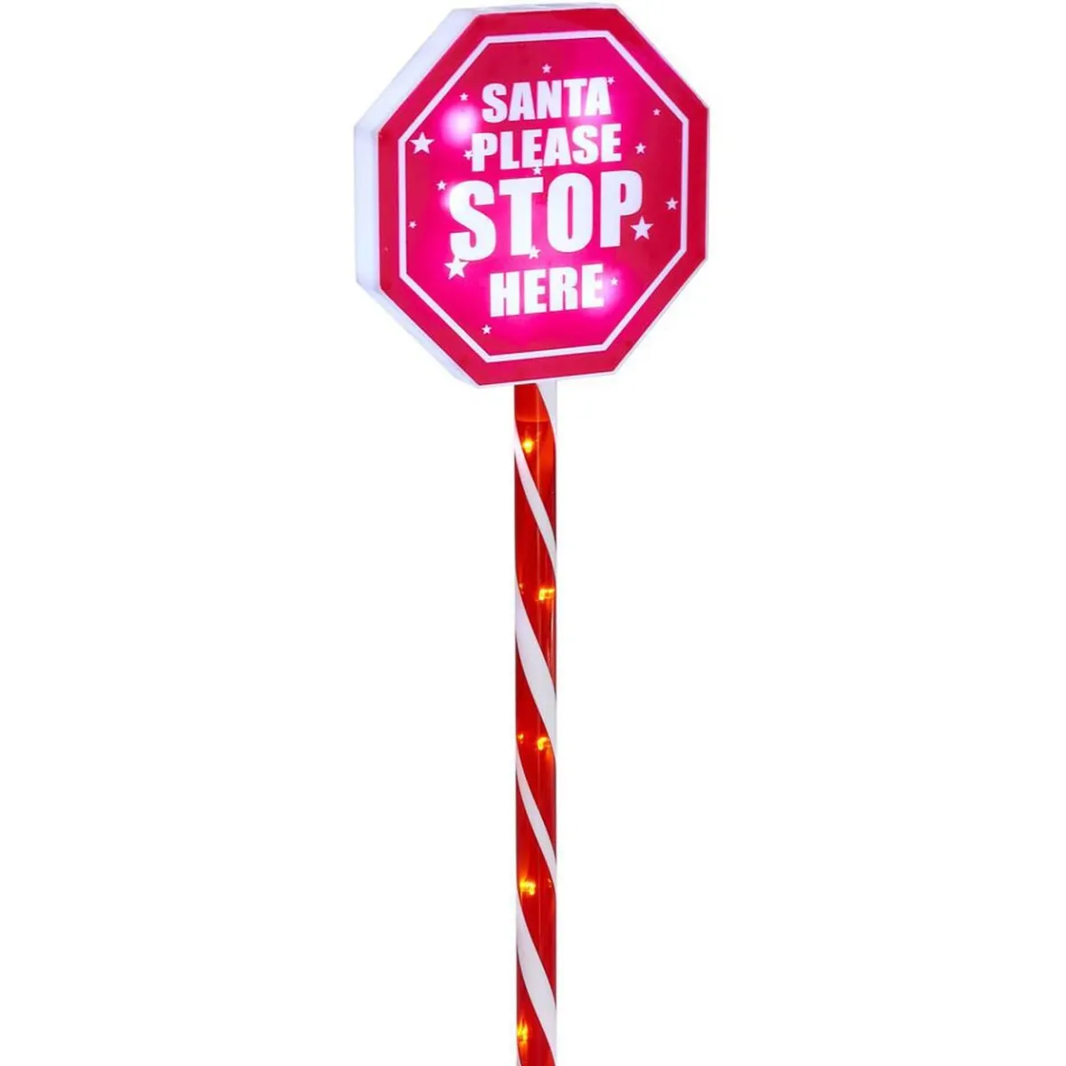 Panneau lumineux Joyeux Noël à planter 15LED blanc chaud H66cm-Gifi Clearance