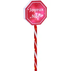 Panneau lumineux Joyeux Noël à planter 15LED blanc chaud H66cm-Gifi Clearance