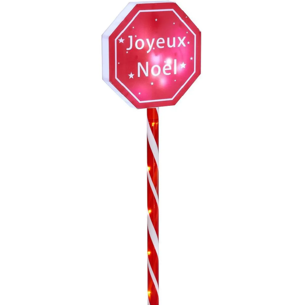 Panneau lumineux Joyeux Noël à planter 15LED blanc chaud H66cm-Gifi Clearance
