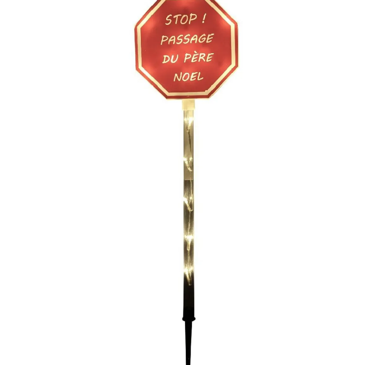 Panneau solaire à planter Père Noël c'est ici vert-Gifi Best