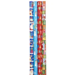Papier cadeau motif Noël x4-Gifi Online