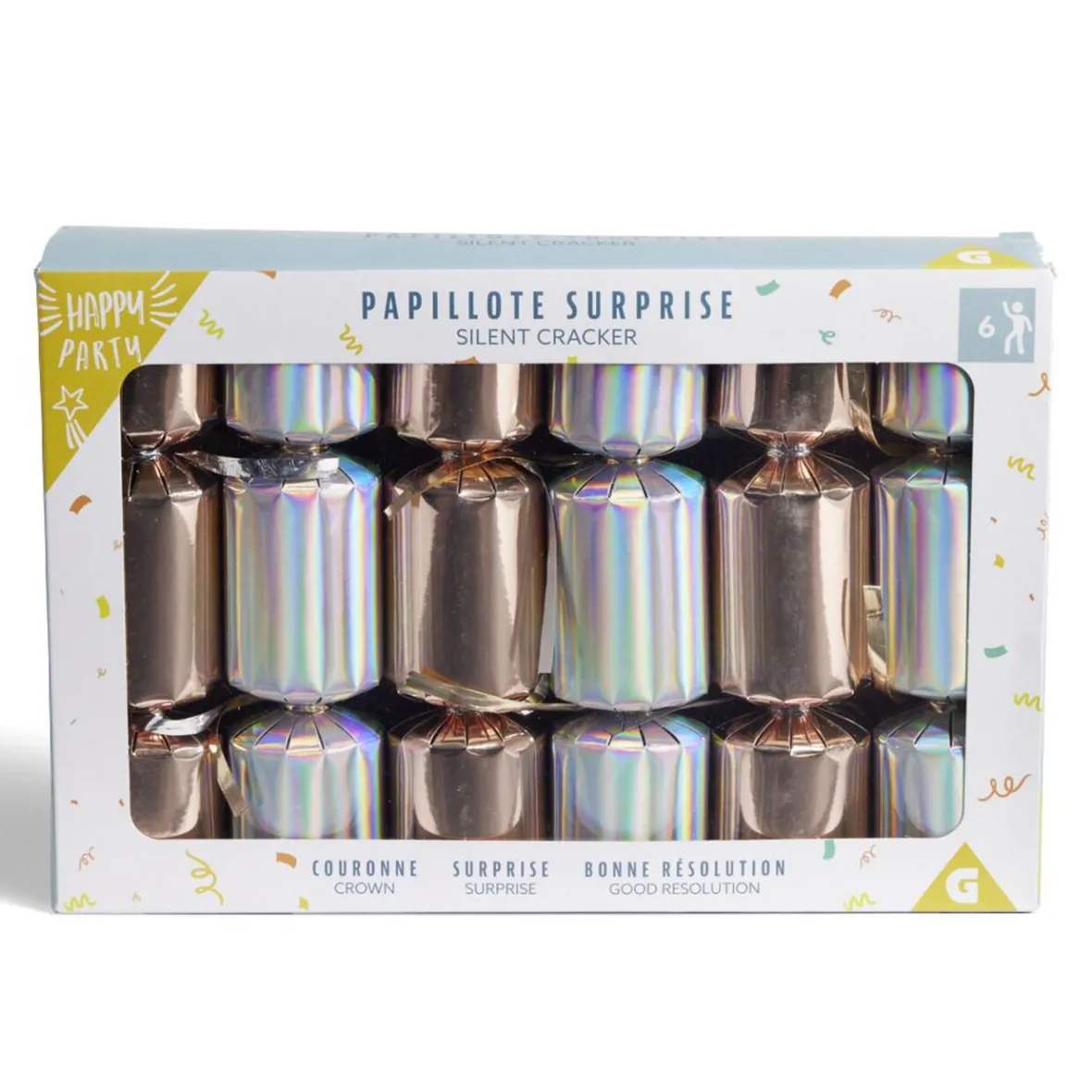 Papillote surprise rose gold x6-Gifi