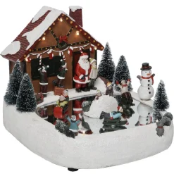 Patinoire chalet animé effet miroir village Noël-Gifi Sale