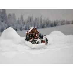 Patinoire chalet animé effet miroir village Noël-Gifi Sale