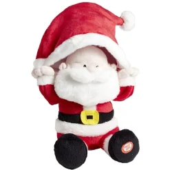 Peluche animée et musicale Père-Noël ou pingouin H34cm-Gifi Online