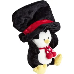 Peluche animée et musicale Père-Noël ou pingouin H34cm-Gifi Online