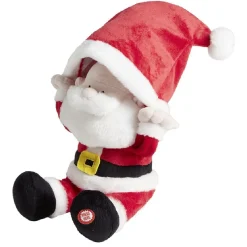 Peluche animée et musicale Père-Noël ou pingouin H34cm-Gifi Online