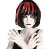 Perruque carrée bicolore Halloween pour femme-Gifi