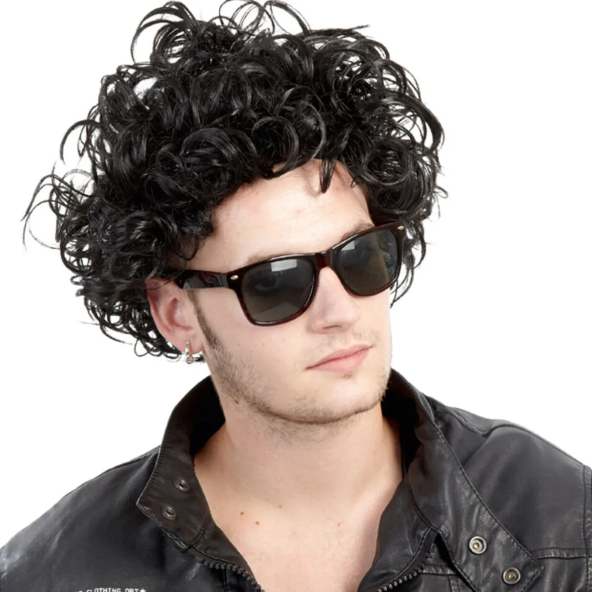 Perruque cheveux bouclés noirs-Gifi Sale