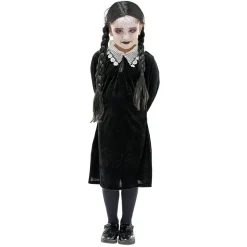 Perruque enfant gothique 2 nattes noires-Gifi New