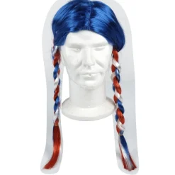 Perruque tresses tricolores supporter France-Gifi Sale