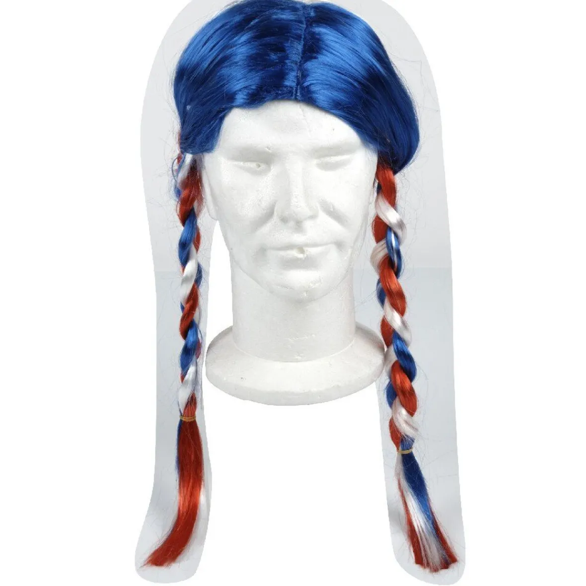 Perruque tresses tricolores supporter France-Gifi Sale