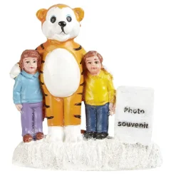 Personnage tigre avec enfant Village de Noël-Gifi Discount