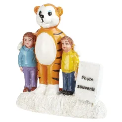 Personnage tigre avec enfant Village de Noël-Gifi Discount