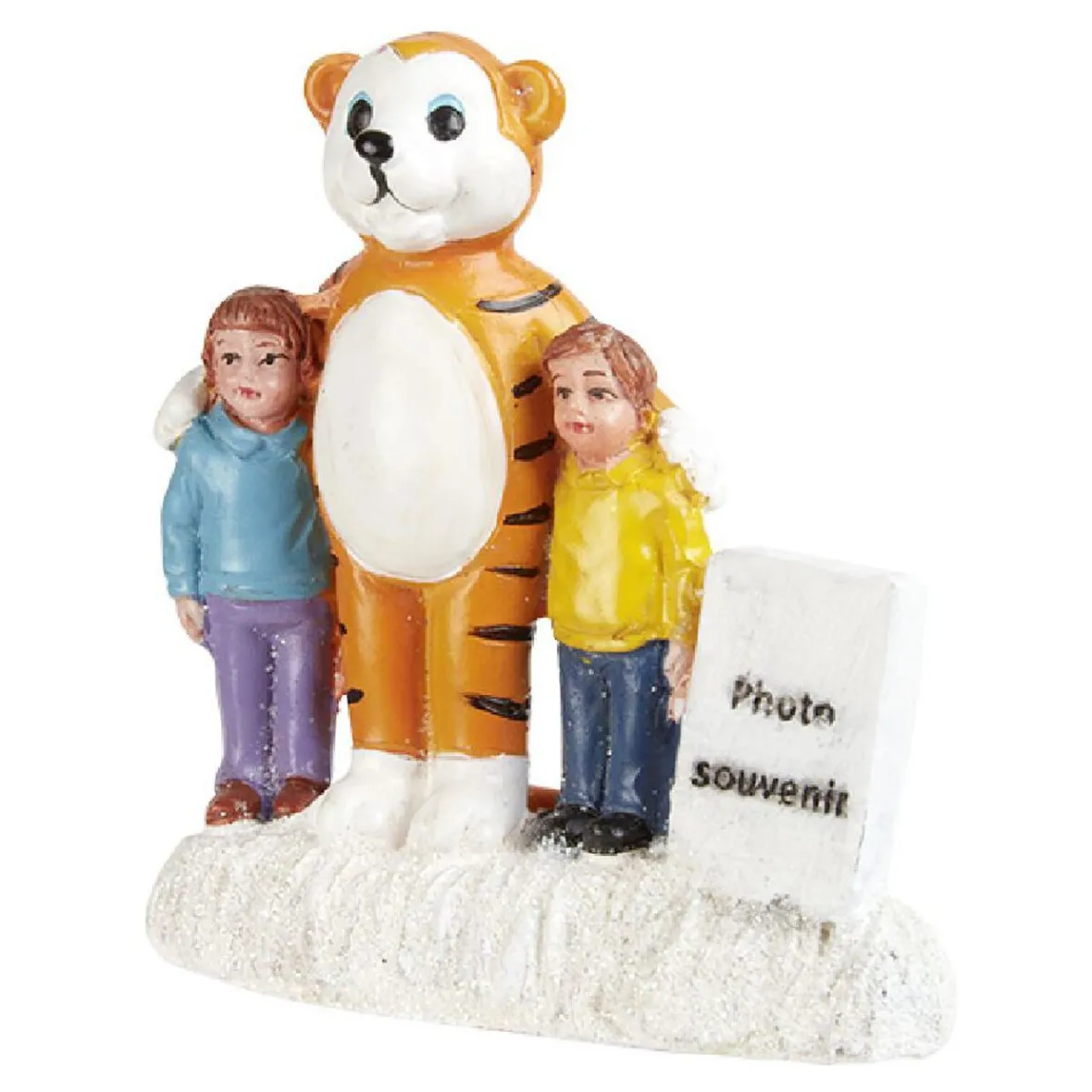 Personnage tigre avec enfant Village de Noël-Gifi Discount