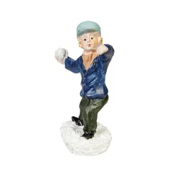 Personnage village de Noël enfant jette boule de neige-Gifi Best