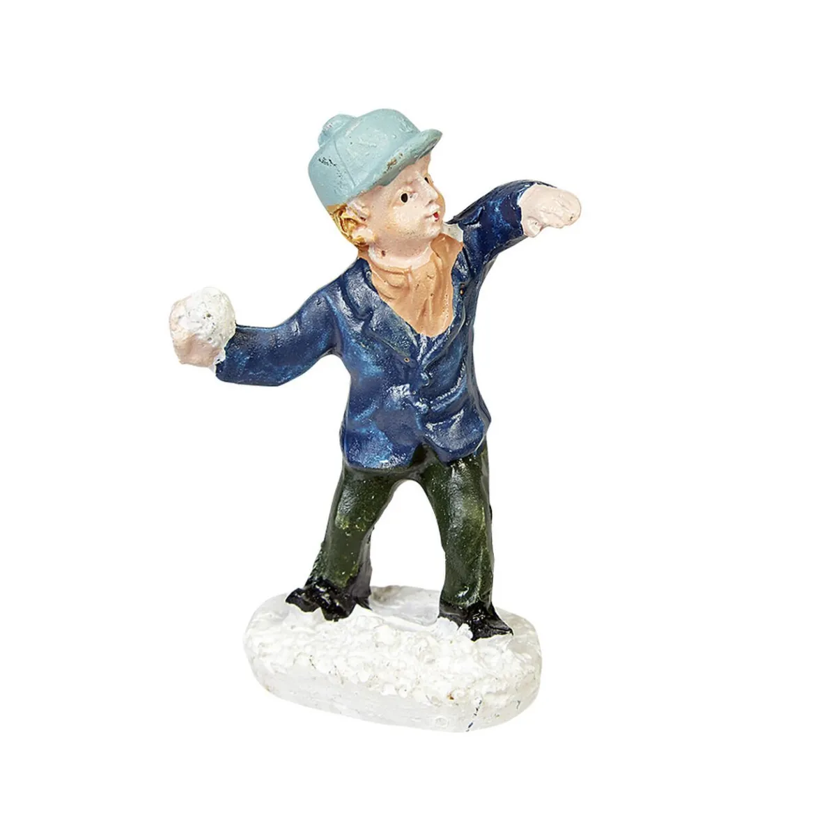 Personnage village de Noël enfant jette boule de neige-Gifi Best