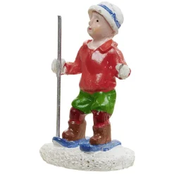 Personnage village de Noël enfant à ski-Gifi Hot