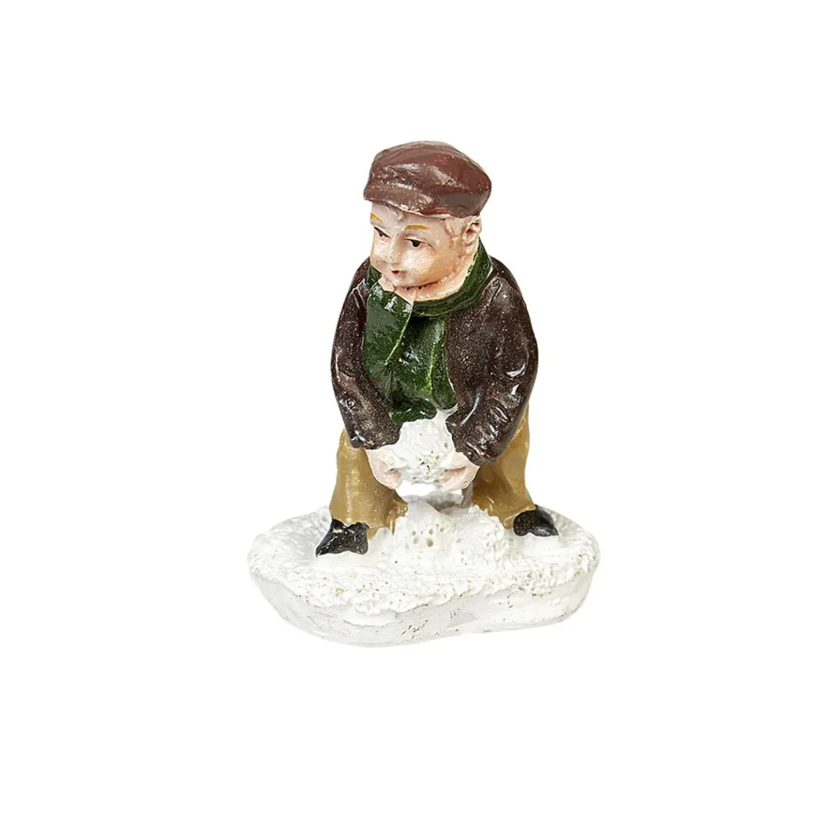 Personnage village de Noël enfant ramasse la neige-Gifi Discount
