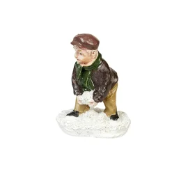 Personnage village de Noël enfant ramasse la neige-Gifi Discount