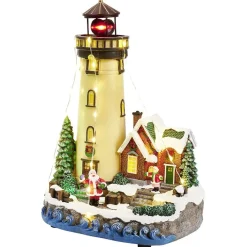 Phare lumineux animé et musical Village de Noël-Gifi New