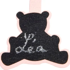 Pince ardoise ourson rose x6-Gifi