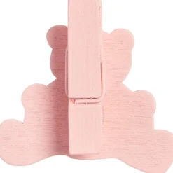 Pince ardoise ourson rose x6-Gifi