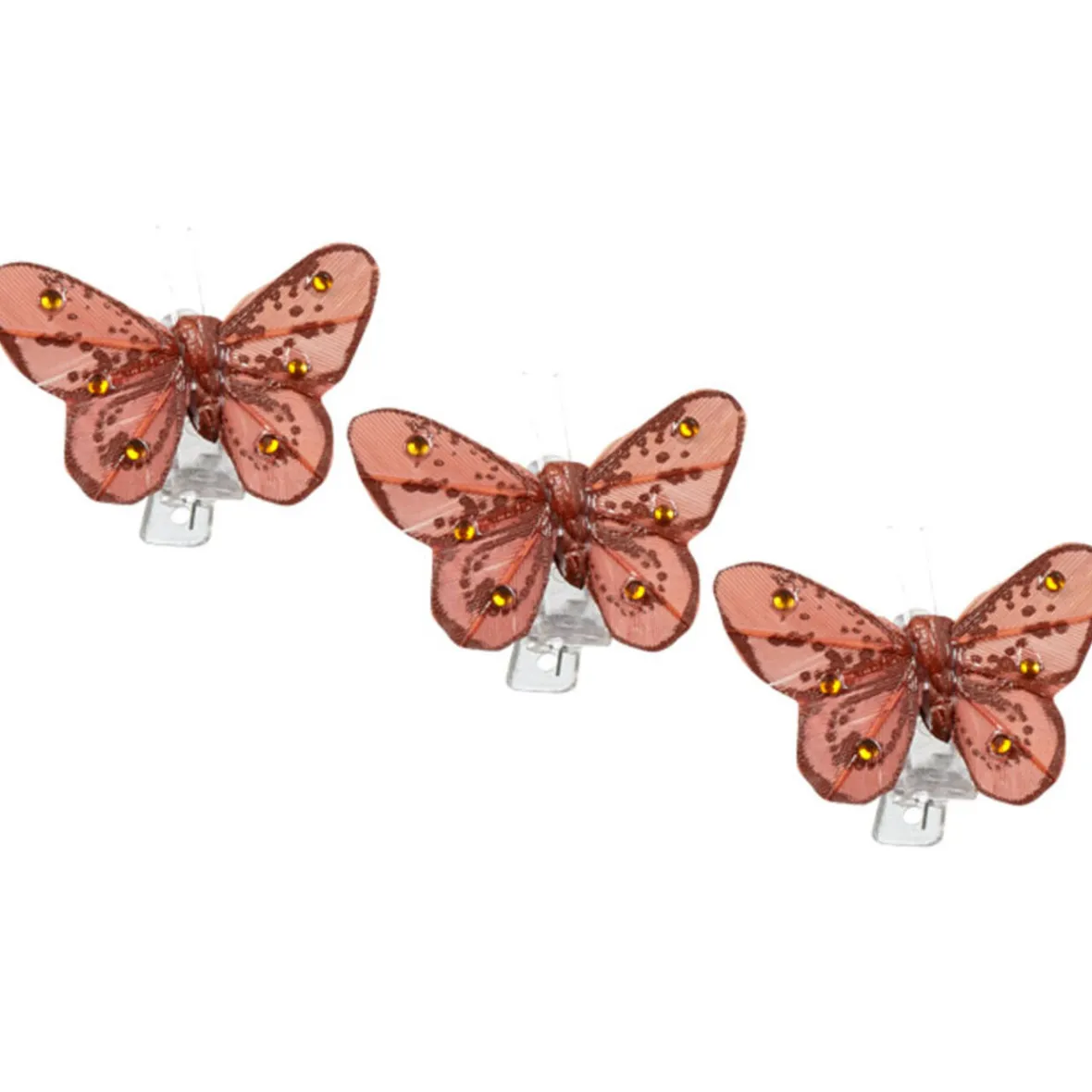 Pince papillon chocolat x3-Gifi Hot