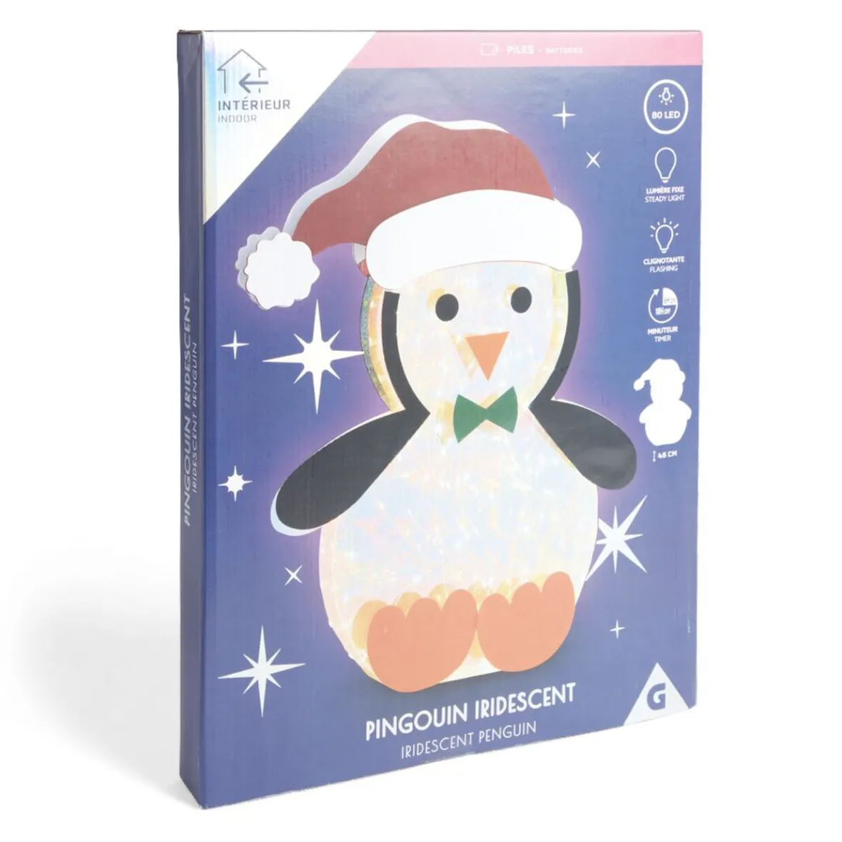 Pingouin lumineux 80LED H46cm-Gifi Best