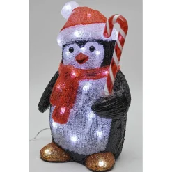 Pingouin skieur lumineux 30 LED avec sucre d'orge-Gifi Sale