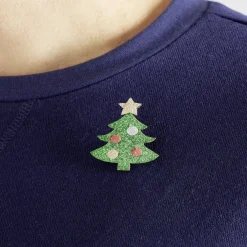 Pins Noël pailleté x4-Gifi New
