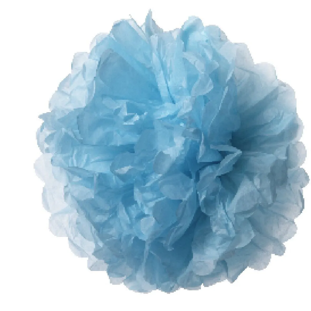Pompon en papier bleu turquoise x3-Gifi Clearance