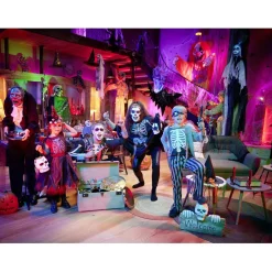 Poncho adulte Halloween imprimé squelette pailleté TU-Gifi Best