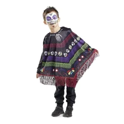 Poncho enfant Halloween Dia de Los Muertos-Gifi Clearance