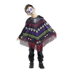 Poncho enfant Halloween Dia de Los Muertos-Gifi Clearance