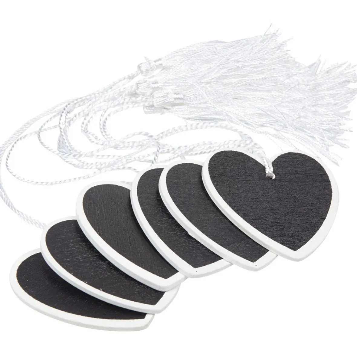 Porte nom ardoise coeur blanc x6-Gifi Best