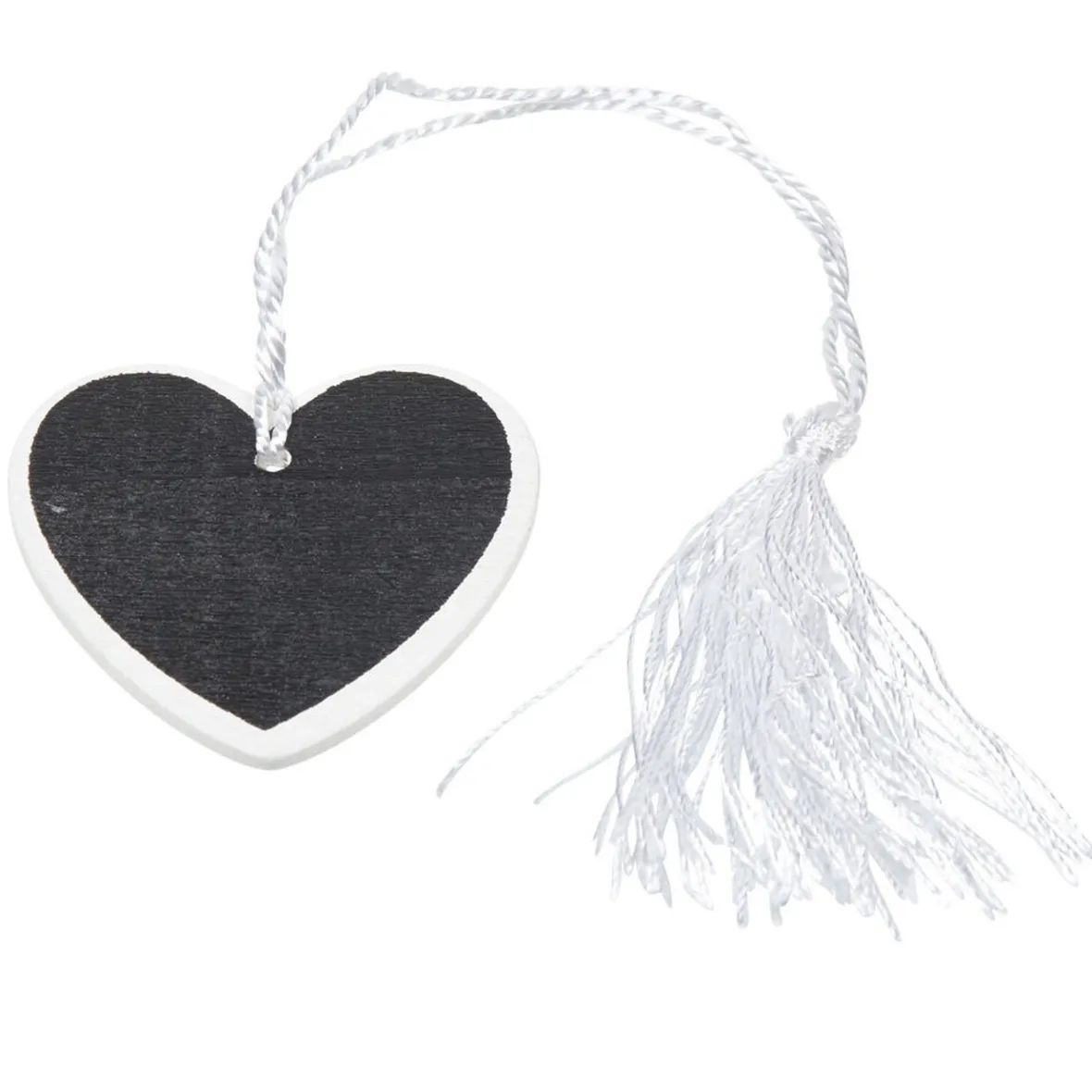 Porte nom ardoise coeur blanc x6-Gifi Best