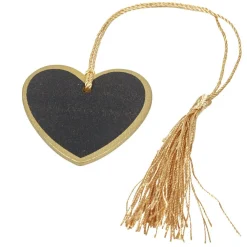 Porte nom ardoise coeur doré x6-Gifi Outlet