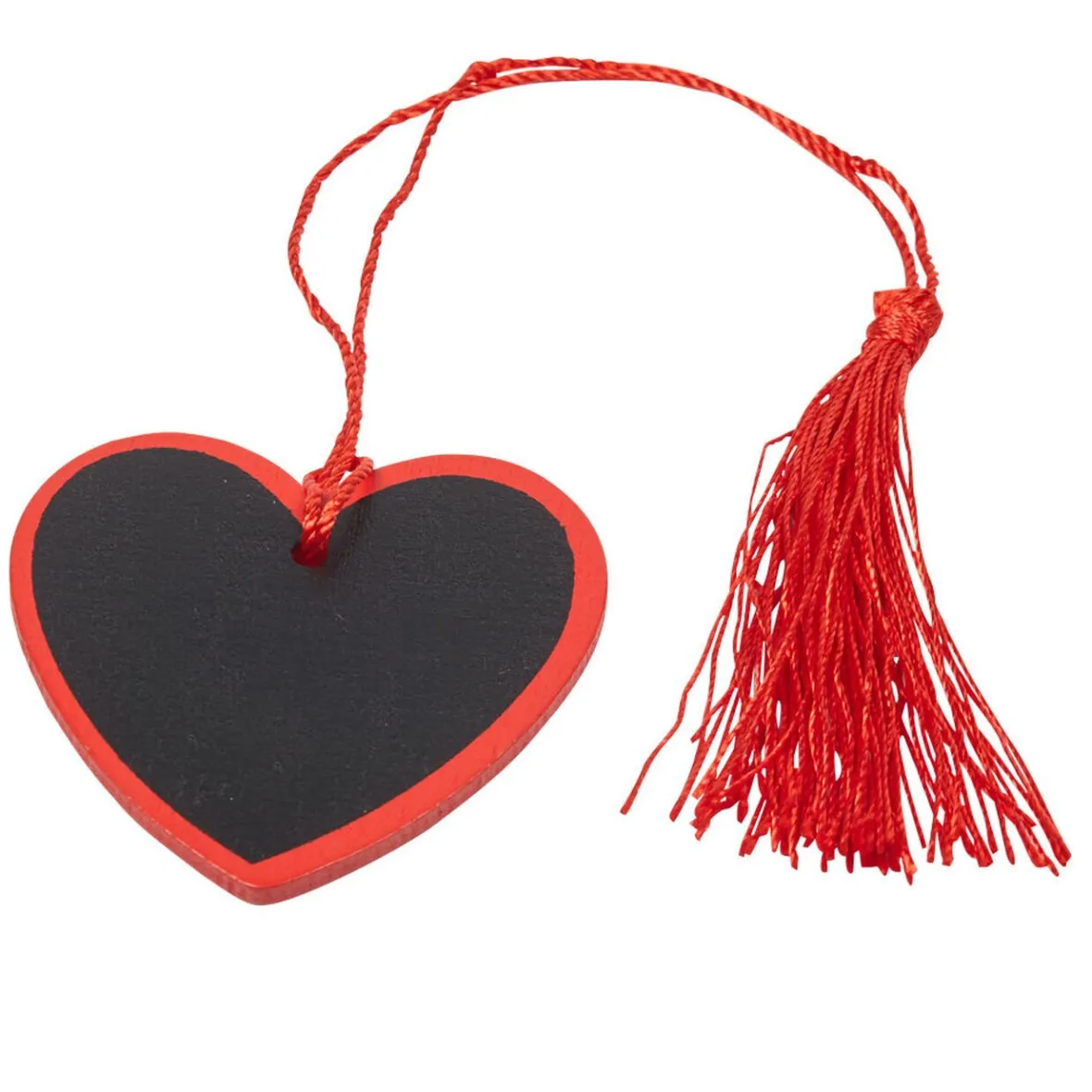 Porte nom ardoise coeur rouge x6-Gifi Discount