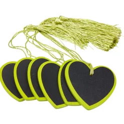 Porte nom ardoise coeur vert anis x6-Gifi Best