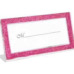 Porte nom cadre rose fuchsia pailleté-Gifi Clearance