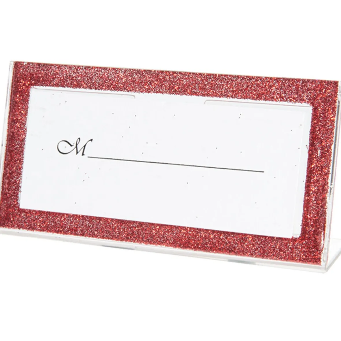 Porte nom cadre rouge pailleté-Gifi Discount