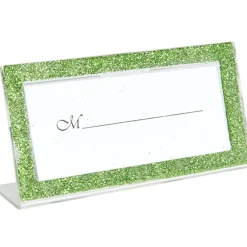 Porte nom cadre vert anis pailleté-Gifi