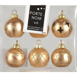 Porte nom doré x6-Gifi Discount