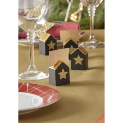 Porte nom forme maison motif étoile x4-Gifi Clearance