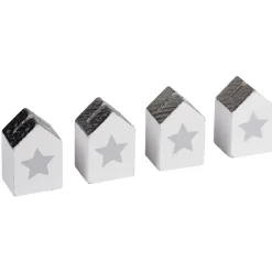 Porte nom forme maison motif étoile x4-Gifi Clearance