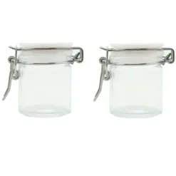 Pot transparent avec couvercle hermétique x2-Gifi Outlet