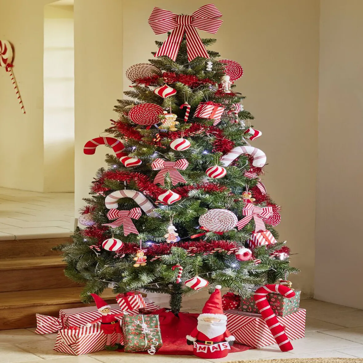 Père noël à poser en feutrine Ø14xH40cm-Gifi Clearance