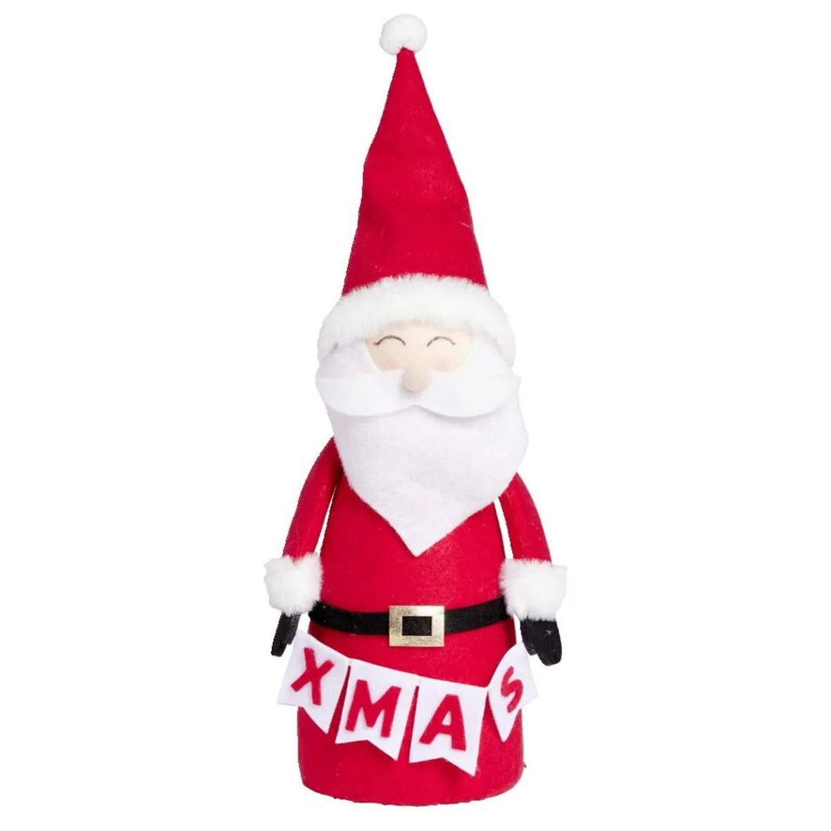 Père noël à poser en feutrine Ø14xH40cm-Gifi Clearance